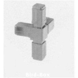 Rechter Winkel Steckverbinder für Quadratrohr 25x25x2 mm in